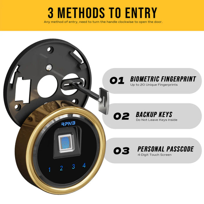 RPNB RPFS10-B 10 Gun Fireproof Biometric Digital Safe