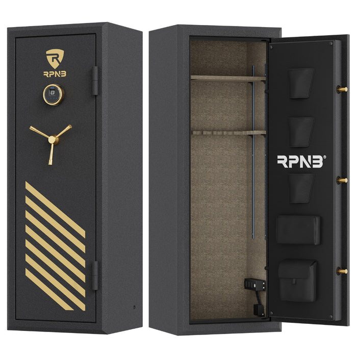 RPNB RPFS14-B 14 Gun Large Fireproof Biometric Digital Rifle Safe