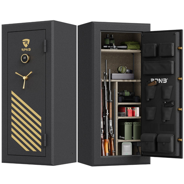RPNB RPFS24-B 24 Gun Large Fireproof Biometric Fingerprint Gun Safe