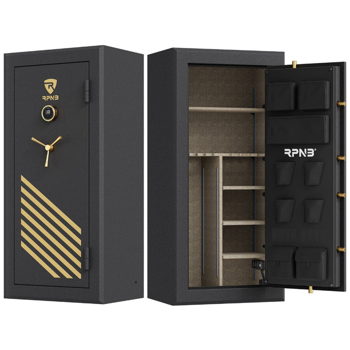 RPNB RPFS30-B 30 Gun Large Fireproof Biometric Fingerprint Long Gun Safe