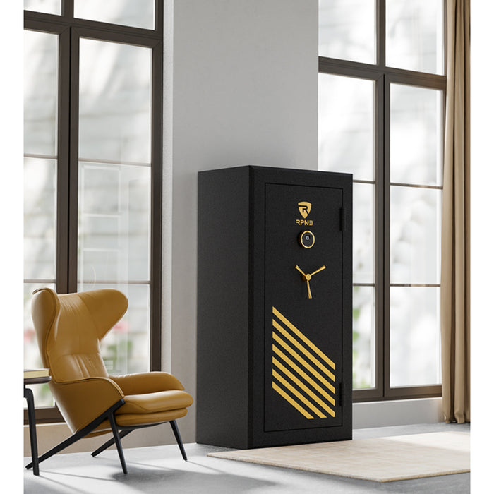 RPNB RPFS30-B 30 Gun Large Fireproof Biometric Fingerprint Long Gun Safe