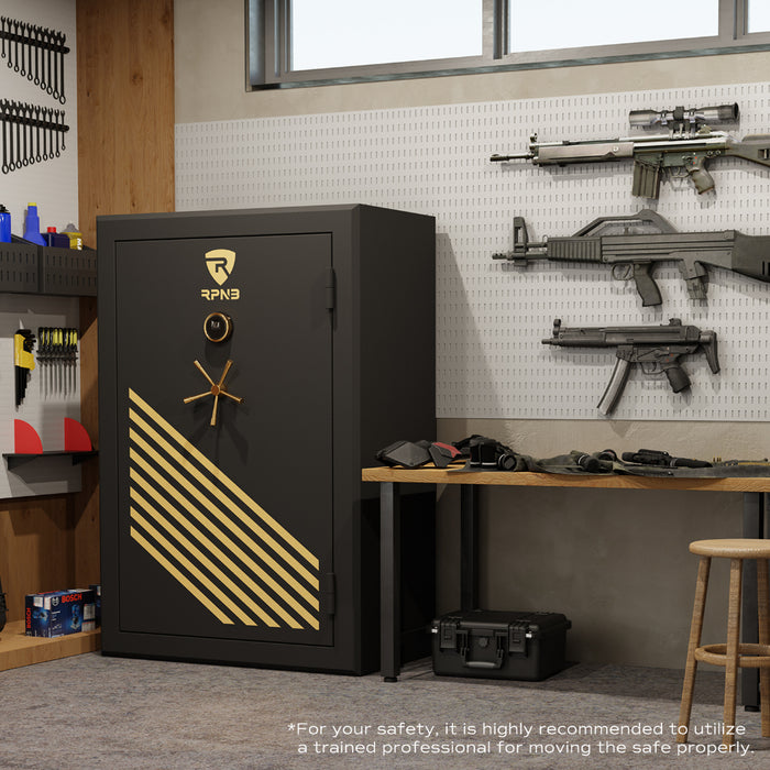 RPNB RRPFS45-B 45 Gun Large Fireproof Biometric Long Gun Safe